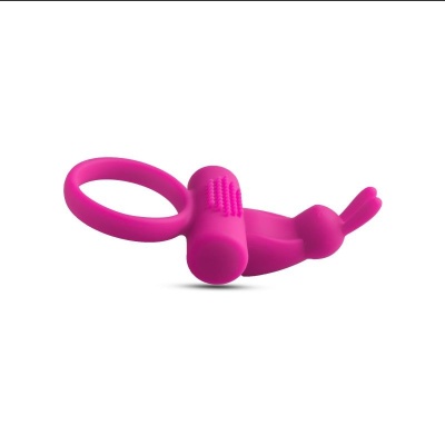 Wibrujący pierścień erekcyjny z króliczkiem Rabbit Pink – silikon, 10 cm, różowy - 1