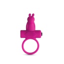 Wibrujący pierścień erekcyjny z króliczkiem Rabbit Pink – silikon, 10 cm, różowy - 2