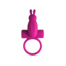 Wibrujący pierścień erekcyjny z króliczkiem Rabbit Pink – silikon, 10 cm, różowy - 3