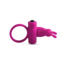 Wibrujący pierścień erekcyjny z króliczkiem Rabbit Pink – silikon, 10 cm, różowy - 4