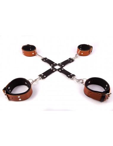 BDSM Whips Krzyżak Męski, Koniak - Uprzęże BDSM - 1