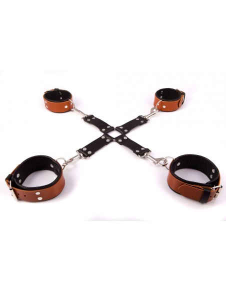 BDSM Whips Krzyżak Męski, Koniak - Uprzęże BDSM - 1