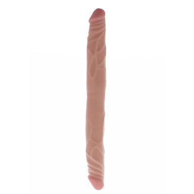 Dildo obustronne Double Dong 14 inch Light Skin – elastyczny trzon 35,5 cm - 1
