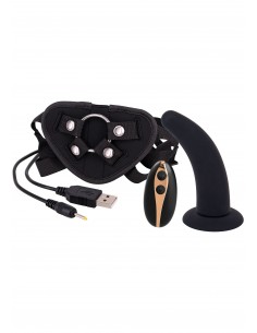 Vibration Dildo Strap-On 5Inch - Strap-ony, dilda na pasku z wibracją - 1