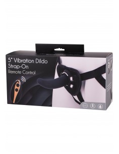 Vibration Dildo Strap-On 5Inch - Strap-ony, dilda na pasku z wibracją - 1 2