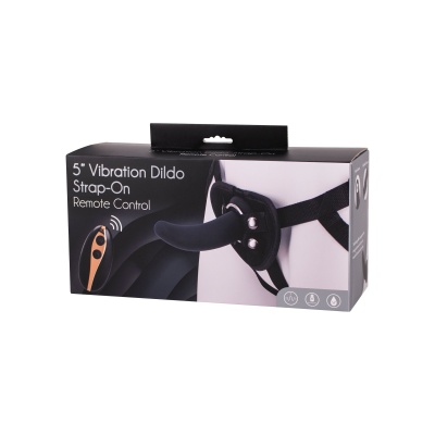 Wibrator Strap-On 5 cali z pilotem i przyssawką, 20 cm - 1 2