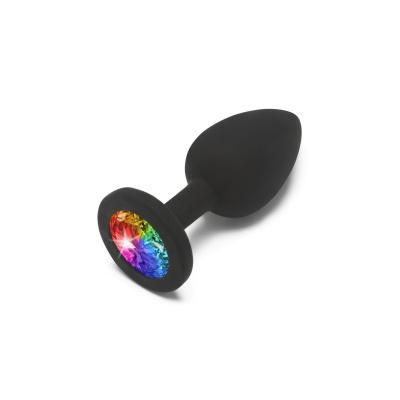 Korek analny Rainbow Booty Jewel Small z kryształkiem, 7 cm - 1