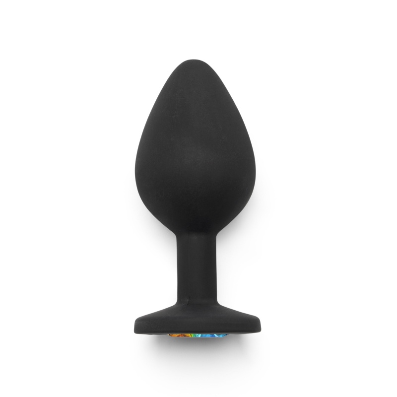 Korek analny Rainbow Booty Jewel Medium z kryształkiem 8 cm - 2