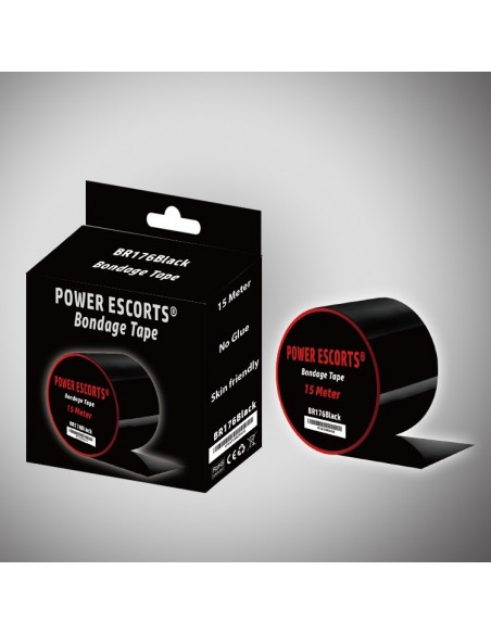 Bondage Tape 15 Meter Black - Taśmy, szarfy do krępowania - 1