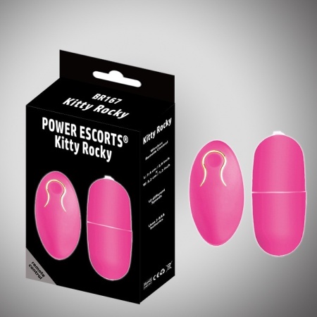 Jajeczko wibrujące Kitty Rocky z pilotem 7,4 cm różowe - 1