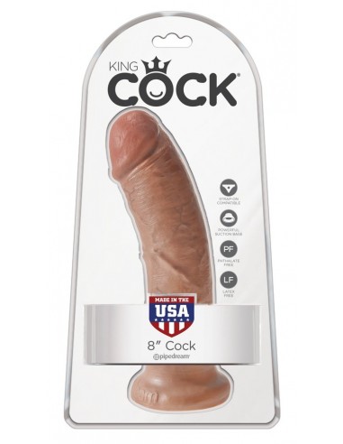 King Cock 8 inch Skin-coloured - Dilda z cyberskóry - 1