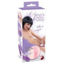 Masturbator Purple TPR Pussy – rozciągliwy, żebrowany kanał 1 cm z mini wibratorem 5 trybów, długość 14 cm - 1