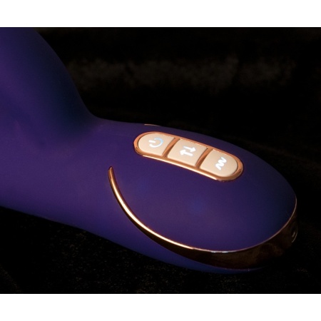 Wibrator króliczy Rabbit Skater Purple – funkcja popychania i 7 trybów wibracji, długość całkowita 23 cm - 9