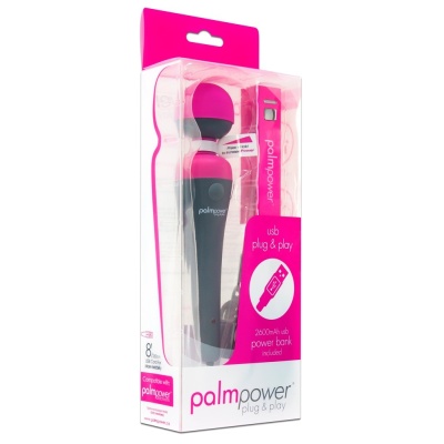 Różdżka do masażu Plug & Play z głowicą 4 cm, elastyczną szyją i kablem USB 250 cm, 19 cm - 1