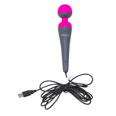 Różdżka do masażu Plug & Play z głowicą 4 cm, elastyczną szyją i kablem USB 250 cm, 19 cm - 1 2