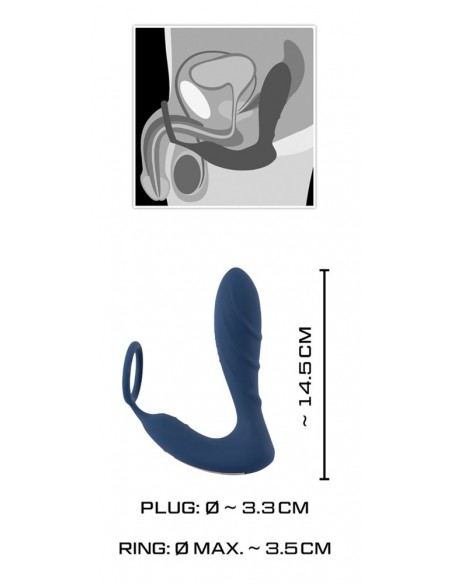 Vibrating Prostate Plug With C - Kulki i korki analne wibrujące - 3