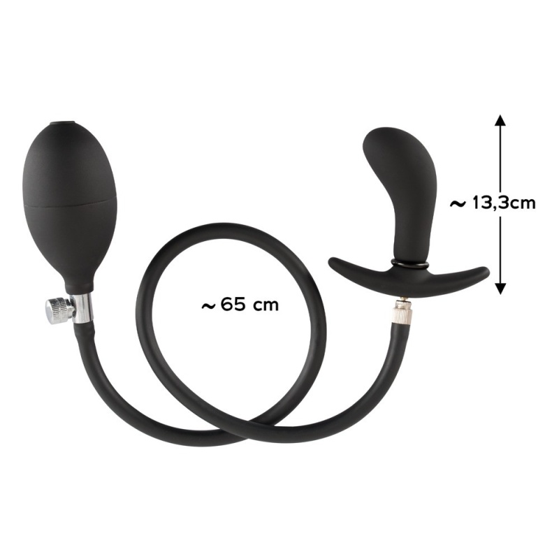 Pompowany korek analny Inflatable Plug — regulowana średnica, miękki silikon, długość całkowita 8 cm - 2