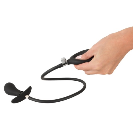 Pompowany korek analny Inflatable Plug — regulowana średnica, miękki silikon, długość całkowita 8 cm - 11