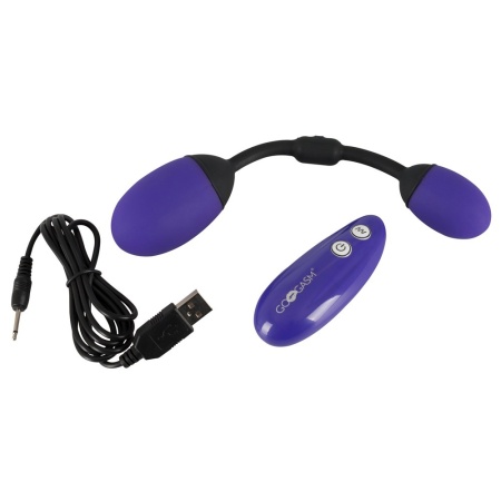 Kulki miłości GoGasm Vibrating Pussy & Ass Balls – podwójna stymulacja waginalno-analna z pilotem, długość 21 cm - 3