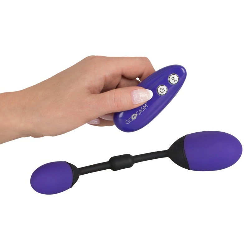 Kulki miłości GoGasm Vibrating Pussy & Ass Balls – podwójna stymulacja waginalno-analna z pilotem, długość 21 cm - 4