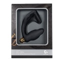 Pierścień erekcyjny z wibrującym korkiem analnym RO-ZEN Black – 7 trybów wibracji, długość wprowadzania 7 cm, średnice pierścien - 1