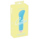 Wibrator Cuties Mini Blue – 7 trybów wibracji, wgłębienie na wale, długość 12,9 cm, średnica 2,3–3,5 cm - 1