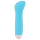 Wibrator Cuties Mini Blue – 7 trybów wibracji, wgłębienie na wale, długość 12,9 cm, średnica 2,3–3,5 cm - 2