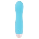 Wibrator Cuties Mini Blue – 7 trybów wibracji, wgłębienie na wale, długość 12,9 cm, średnica 2,3–3,5 cm - 3