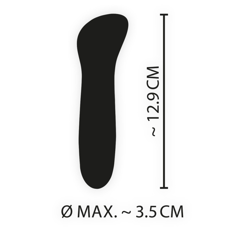 Wibrator Cuties Mini Blue – 7 trybów wibracji, wgłębienie na wale, długość 12,9 cm, średnica 2,3–3,5 cm - 7