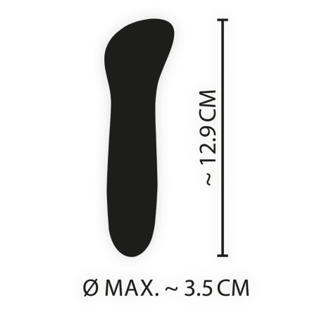 Wibrator Cuties Mini Blue – 7 trybów wibracji, wgłębienie na wale, długość 12,9 cm, średnica 2,3–3,5 cm - 7