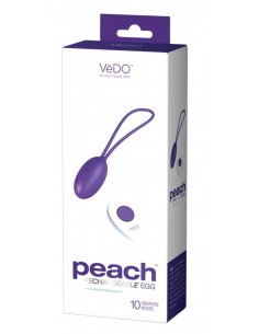 Jajeczko Wibrujące Bezprzewodowe Peach Into You Indigo - Wibratory Jajeczka - 1