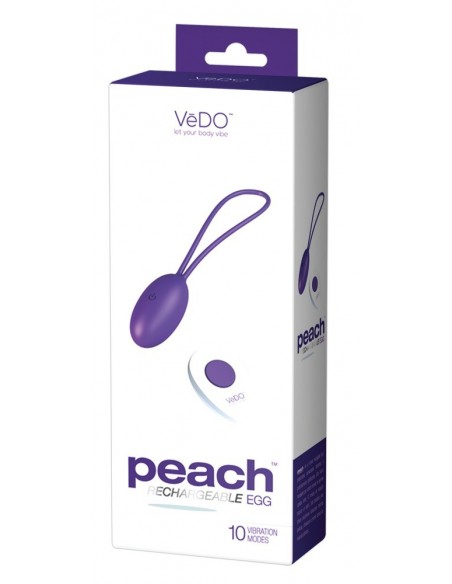 Jajeczko Wibrujące Bezprzewodowe Peach Into You Indigo - Wibratory Jajeczka - 1