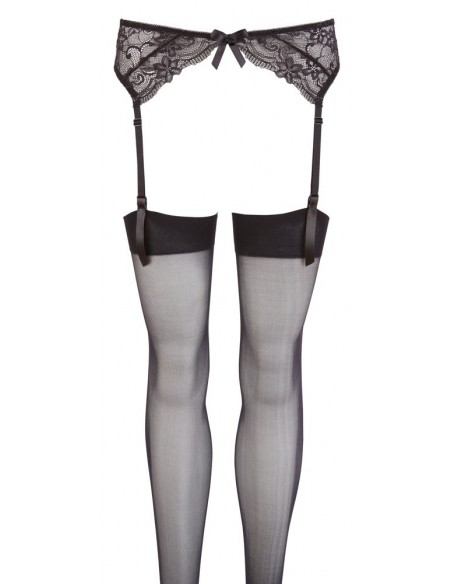 Suspender Belt black S/M - Pończochy - 3