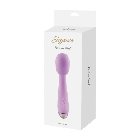 Wibrator różdżka Flex Com Wand 17 cm Silikon Różowy - 5