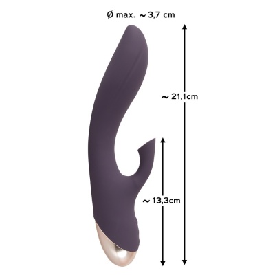 Wibrator ssący Sucking Vibrator, 12 trybów ssania i wibracji, zakrzywiony trzon, 21,6 cm, średnica 3,7 cm - 1 2