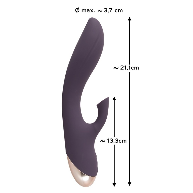 Wibrator ssący Sucking Vibrator, 12 trybów ssania i wibracji, zakrzywiony trzon, 21,6 cm, średnica 3,7 cm - 2