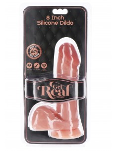 Silicone Dildo 8 Inch w Balls - Dilda z cyberskóry - 1 2