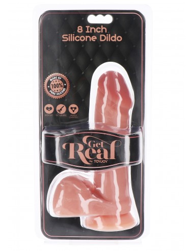 Silicone Dildo 8 Inch w Balls - Dilda z cyberskóry - 2