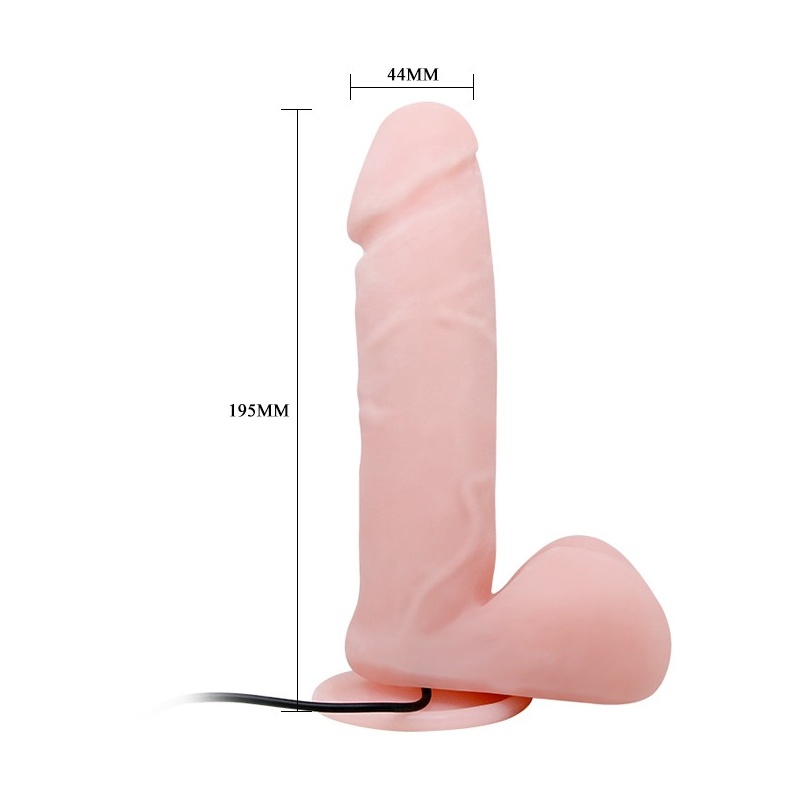 Wibrator Dong Vibrating z przyssawką i pilotem - 19,2 cm - 4