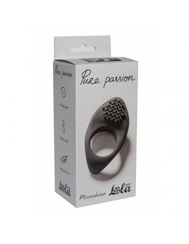 Erection Vibroring Pure Passion Moonshine Black - Pierścienie erekcyjne wibrujące - 1