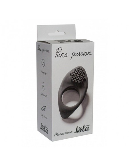 Erection Vibroring Pure Passion Moonshine Black - Pierścienie erekcyjne wibrujące - 1