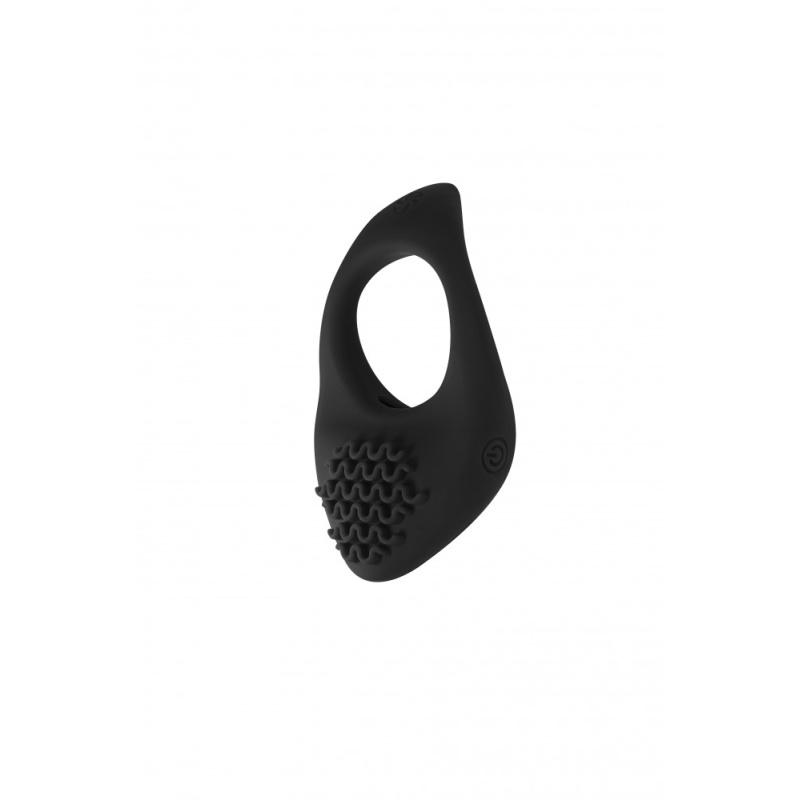 Pierścień wibracyjny na penisa Moonshine Black - silikon, średnica wewnętrzna 3 cm, 1 tryb wibracji - 3