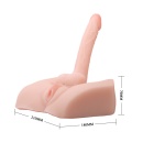 Masturbator dwustronny BM-009042 z wibracją i rotacją - długość 20 cm - 5