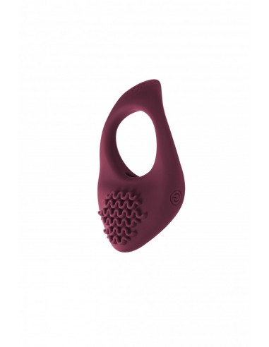 Erection Vibroring Pure Passion Moonshine Wine Red - Pierścienie erekcyjne wibrujące - 3