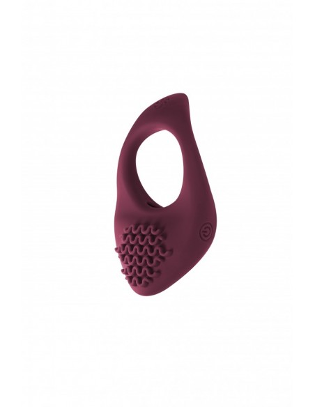 Erection Vibroring Pure Passion Moonshine Wine Red - Pierścienie erekcyjne wibrujące - 3