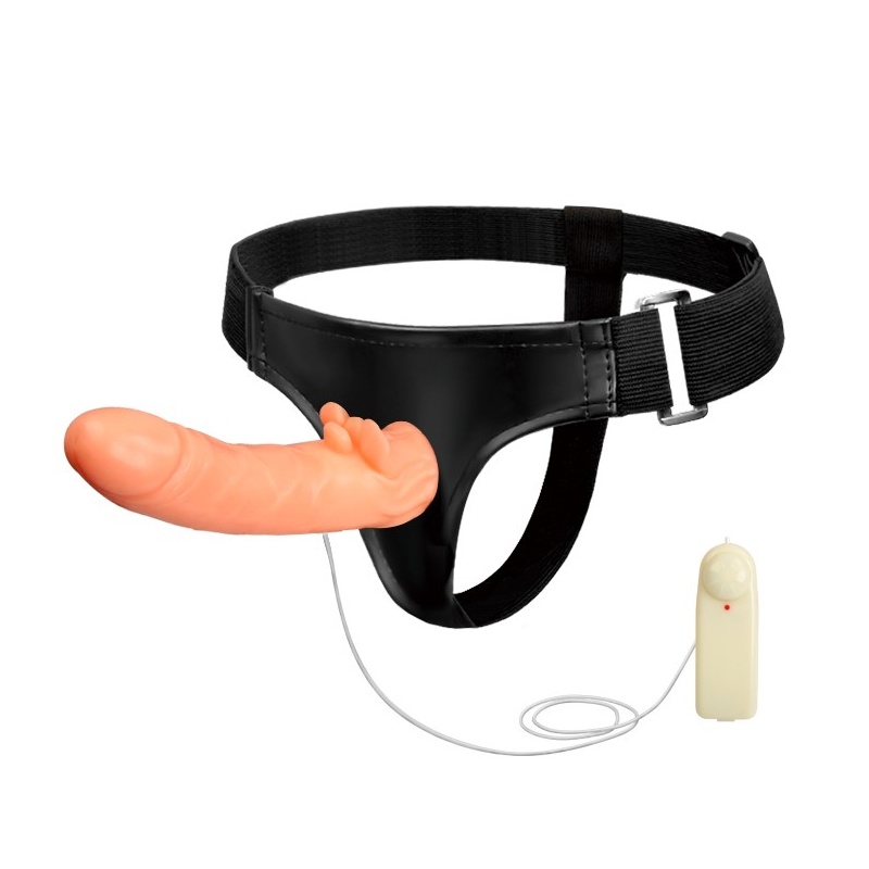 Strapon Ultra Passionate z wibracją i rotacją, 18 cm - 1