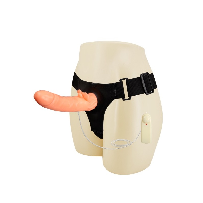 Strapon Ultra Passionate z wibracją i rotacją, 18 cm - 2