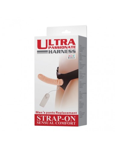 Ultra Passionate Harnes Vibrating - Strap-ony, dilda na pasku z wibracją - 8
