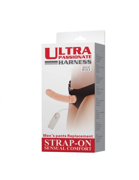 Ultra Passionate Harnes Vibrating - Strap-ony, dilda na pasku z wibracją - 8