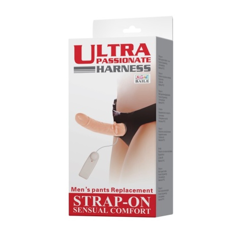 Strapon Ultra Passionate z wibracją i rotacją, 18 cm - 8